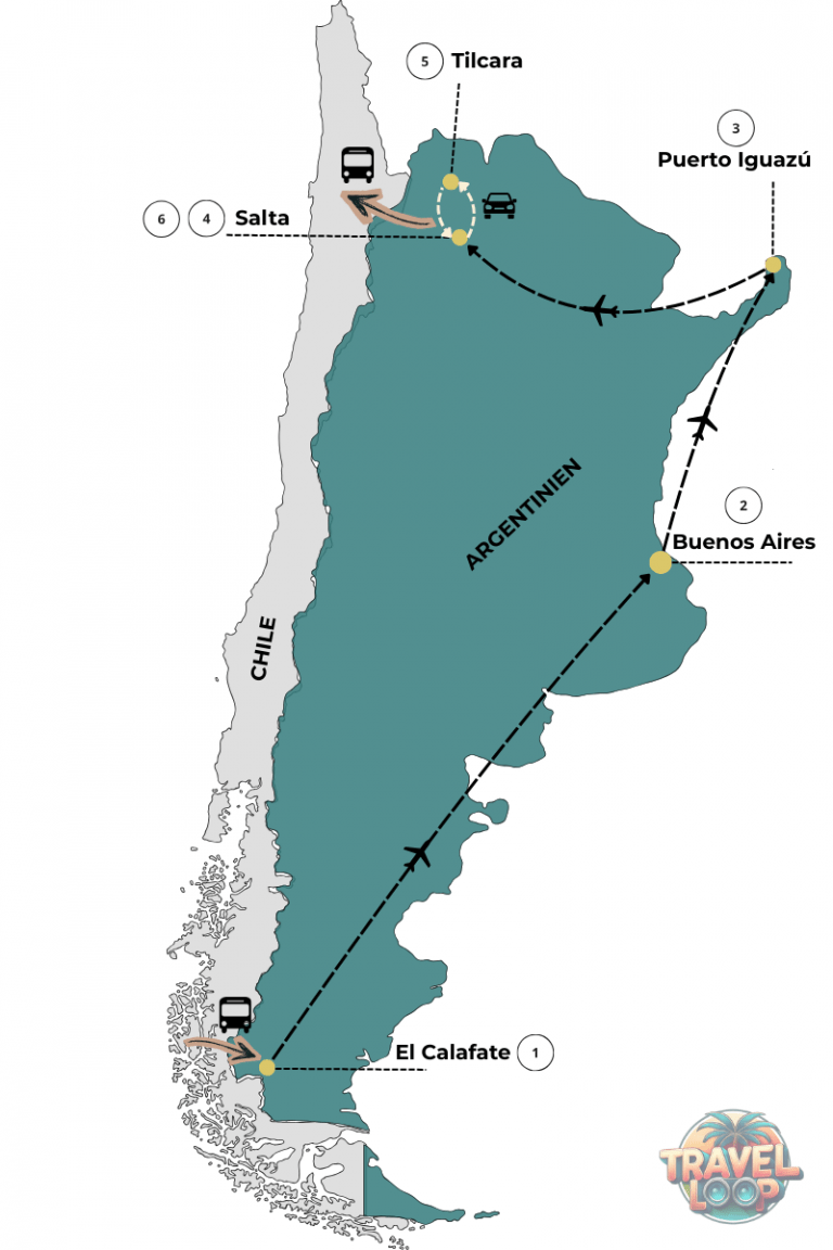 Argentinien Reiseroute 4 Wochen