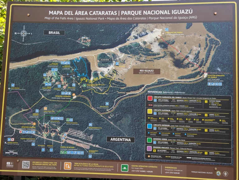 Iguazu Nationalpark Karte